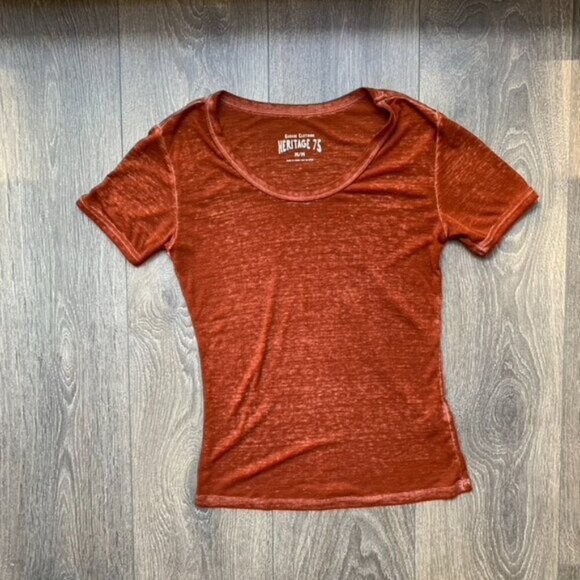 Garage Clothing Tee T-shirt Burnout Heathered marled Short sleeve crewneck - Picture 9 of 13